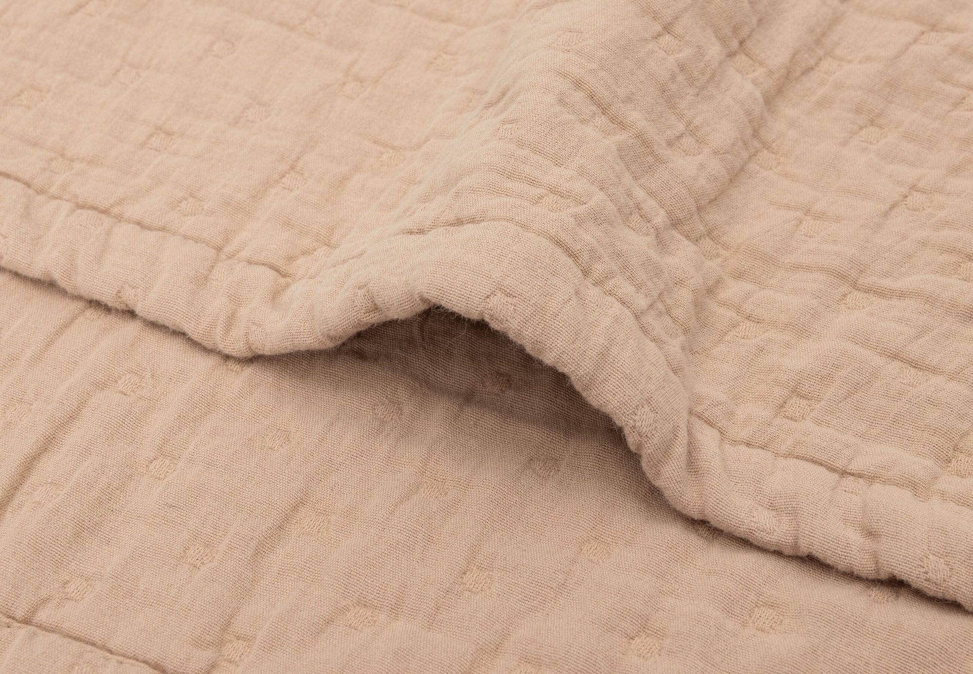 Couverture Berceau Gaze De Coton 75x100cm Jacquard Biscuit - JOLLEIN 521-511-68089 8717329393523