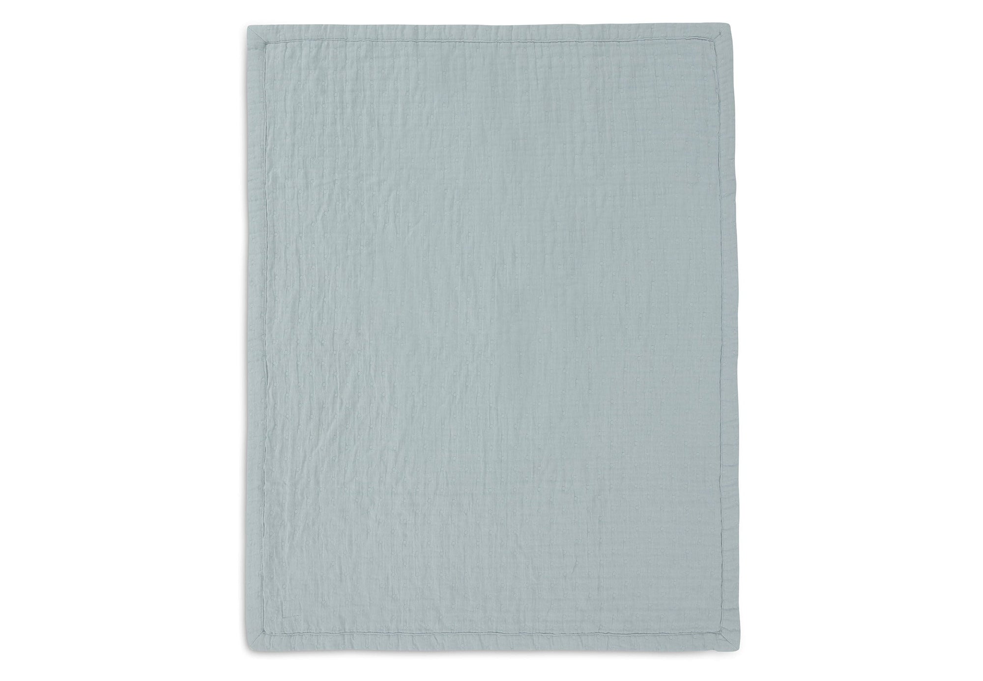 Couverture Berceau Gaze De Coton 75x100cm Jacquard Sea Green - JOLLEIN 521-511-68084 8717329393516