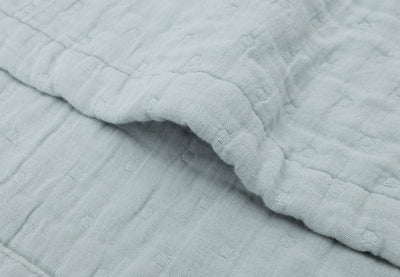 Couverture Berceau Gaze De Coton 75x100cm Jacquard Sea Green - JOLLEIN 521-511-68084 8717329393516