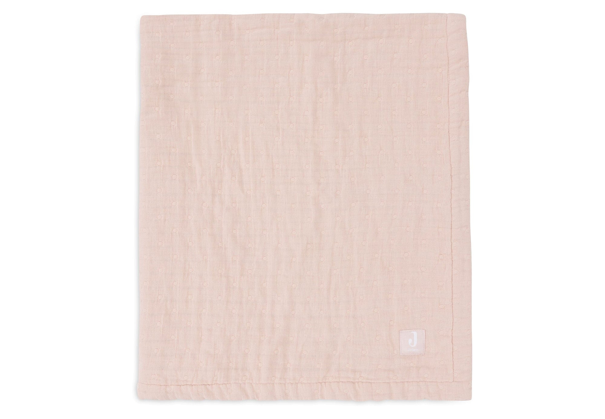 Couverture Berceau Gaze De Coton 75x100cm Jacquard Wild Rose - JOLLEIN 521-511-68082 8717329393509