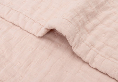 Couverture Berceau Gaze De Coton 75x100cm Jacquard Wild Rose - JOLLEIN 521-511-68082 8717329393509