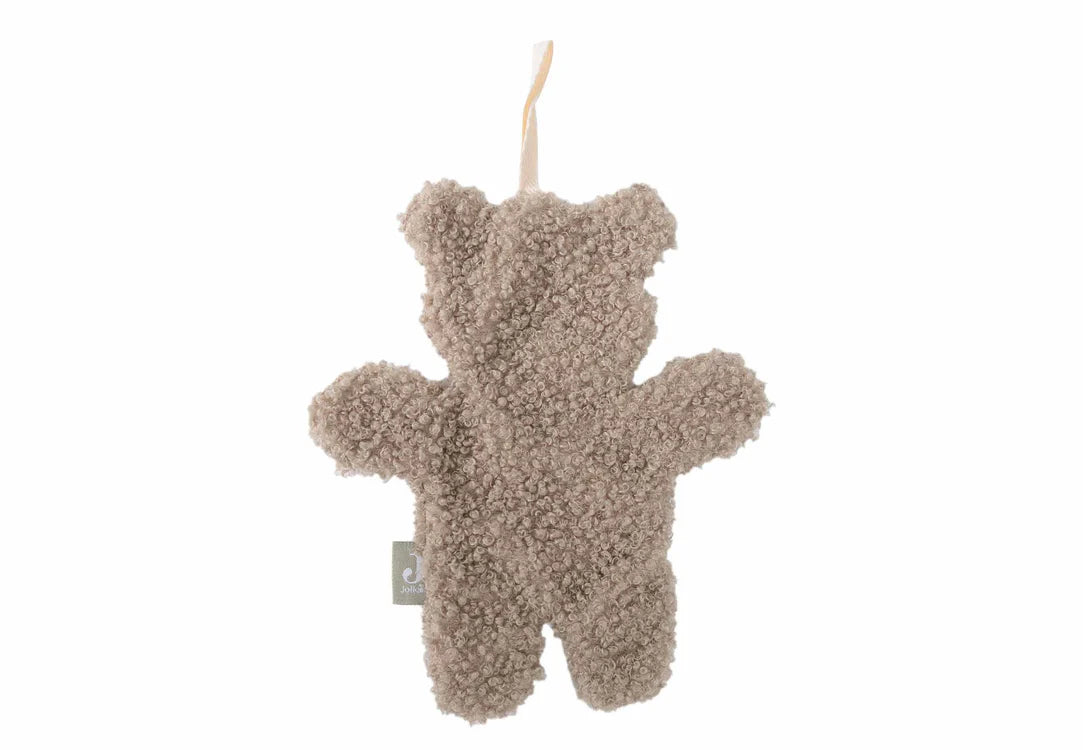 Doudou attache tétine teddy bear olive green - JOLLEIN 031-562-68062 8717329388802
