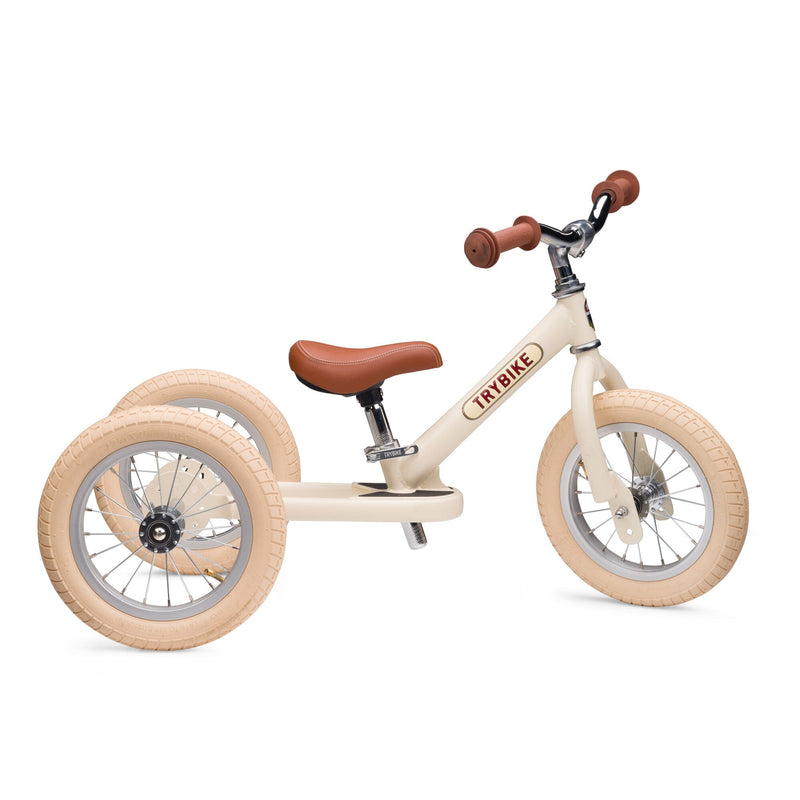 draisienne tricycle 2 en 1 vintage creme 3 roues evolutive - TRYBIKE TBSCREMETRICYCLE