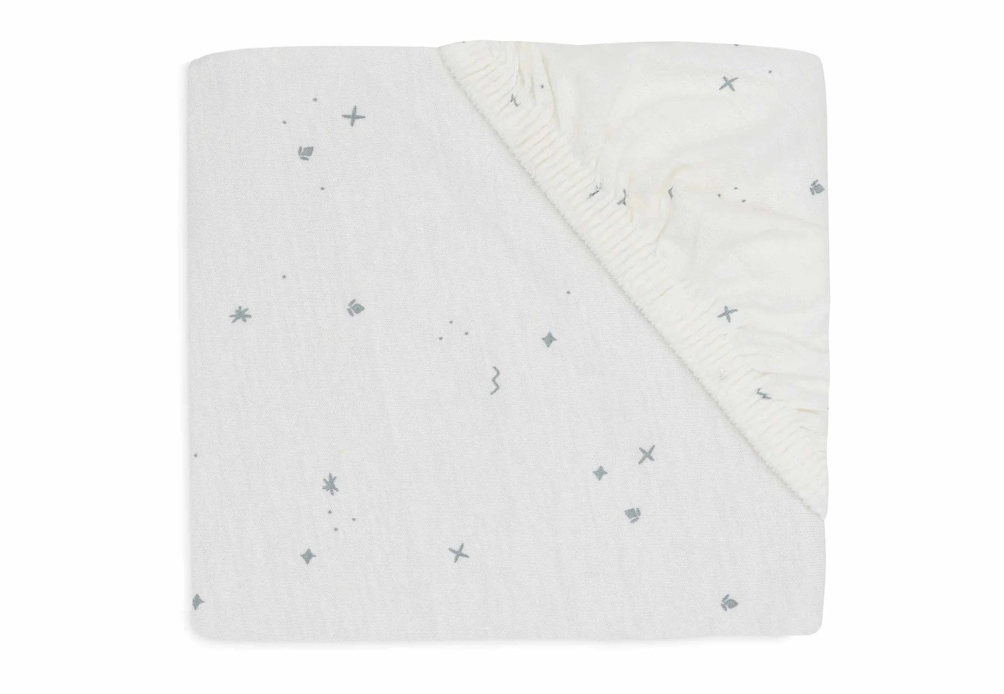 Drap housse 60x120 coton jersey Twinkling Sea Green - Jollein 511-507-67102 8717329388338