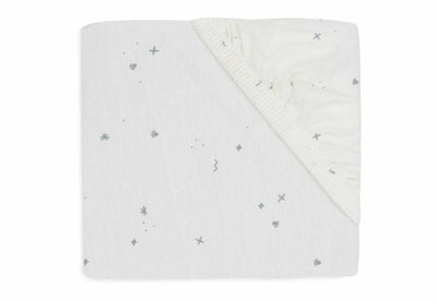 Drap housse 60x120 coton jersey Twinkling Sea Green - Jollein 511-507-67102 8717329388338