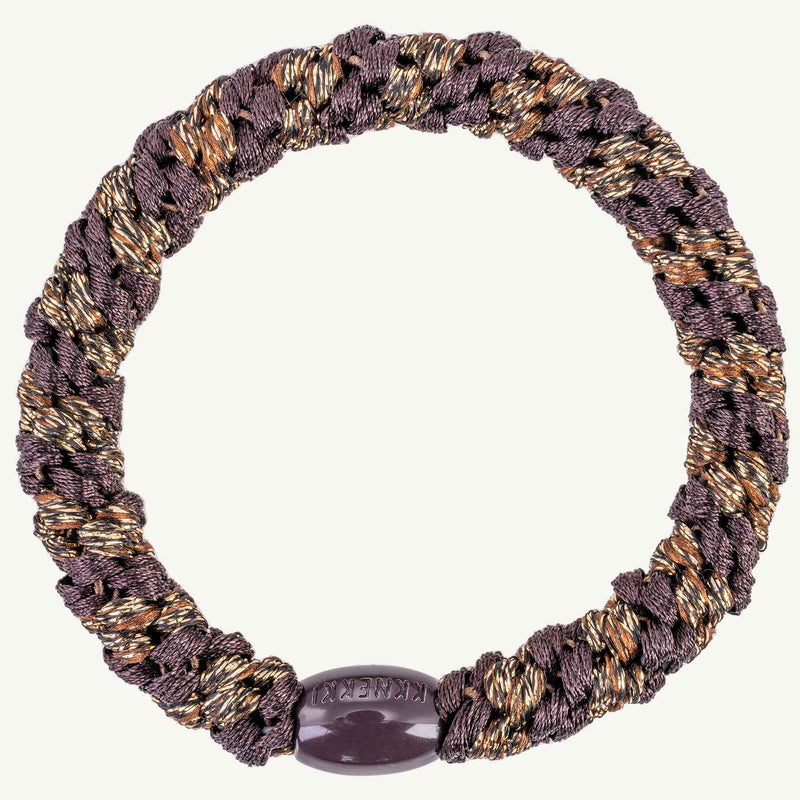 Élastique Brown-Coffe glitter stripe - KKNEKKI 5640 7072684056409