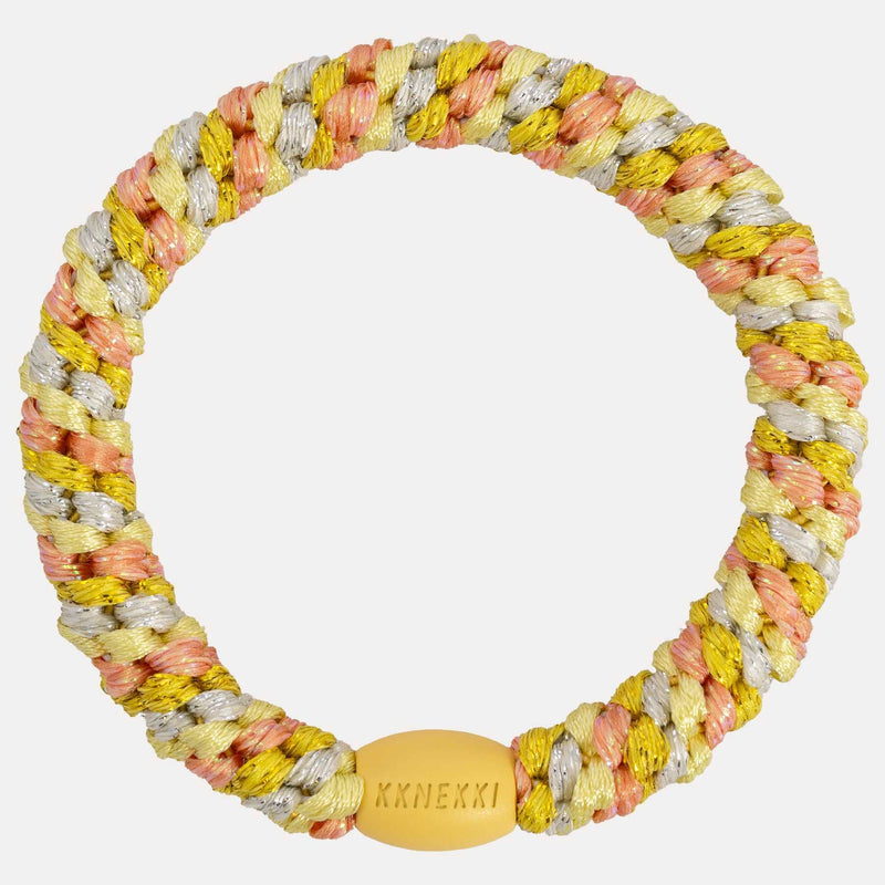 Élastique cheveux KKNEKKI Mix Yellow Peach Glitter
