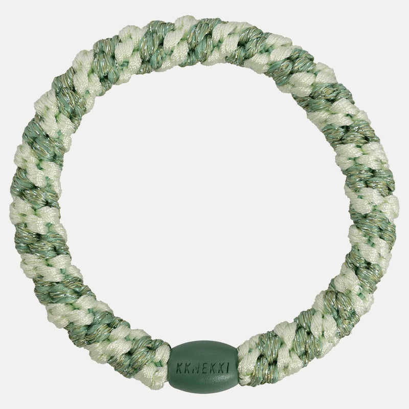 Élastique cheveux KKNEKKI Stripe Mint Pistacio Glitter