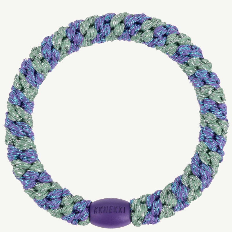 Élastique Purple green glitter stripe - KKNEKKI 5762 7072684057628