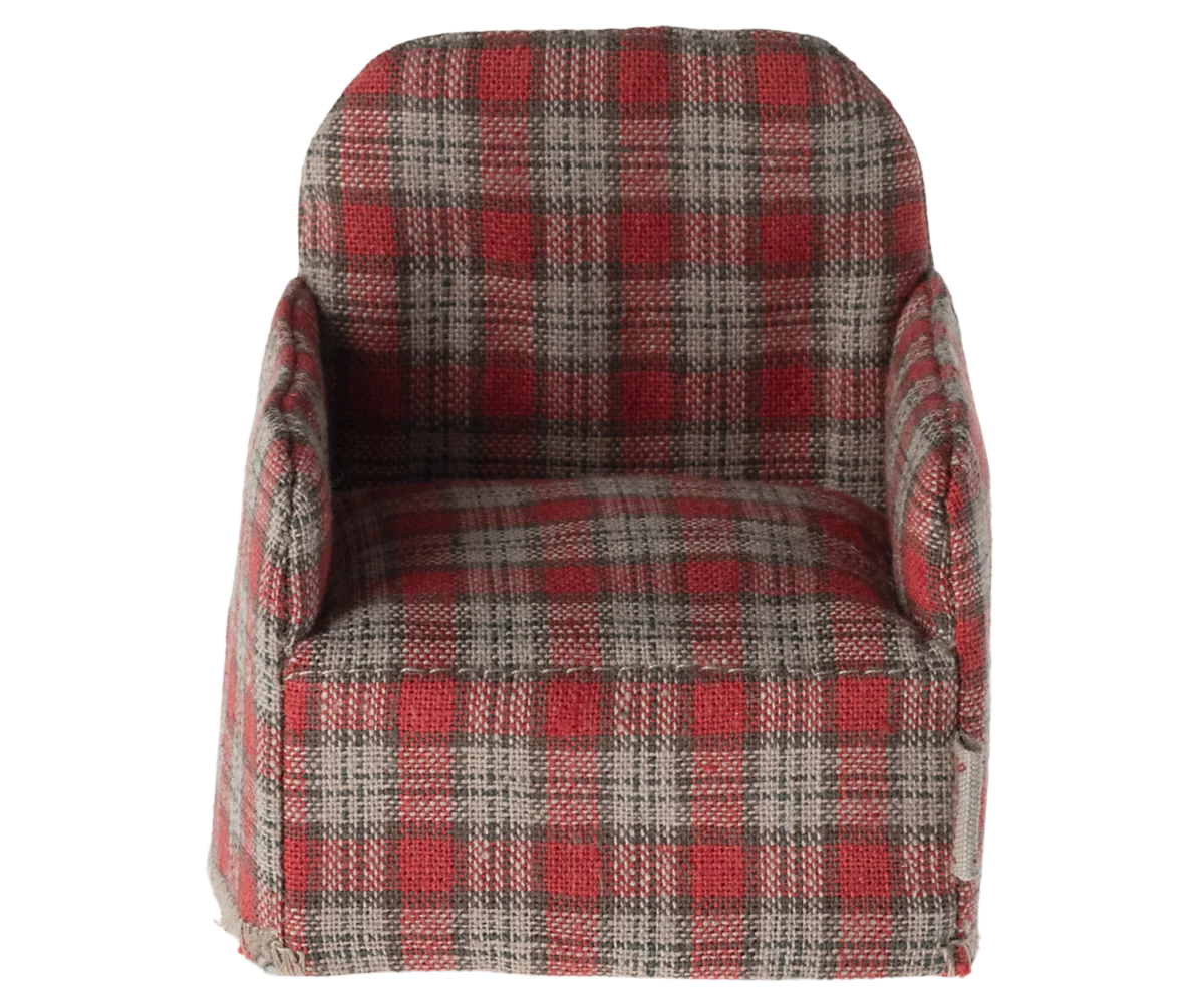 Fauteuil vichy rouge souris - MAILEG 11-4413-03 5707304140474
