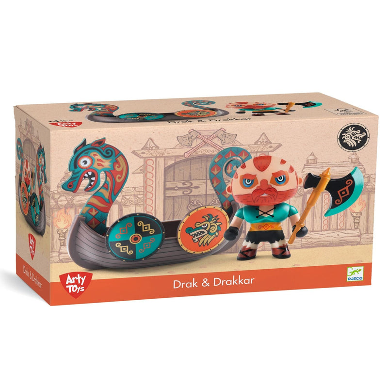 figurine arty toys BARBARIOUS Drak & Drakkar - DJECO DJ06849 3070900068490
