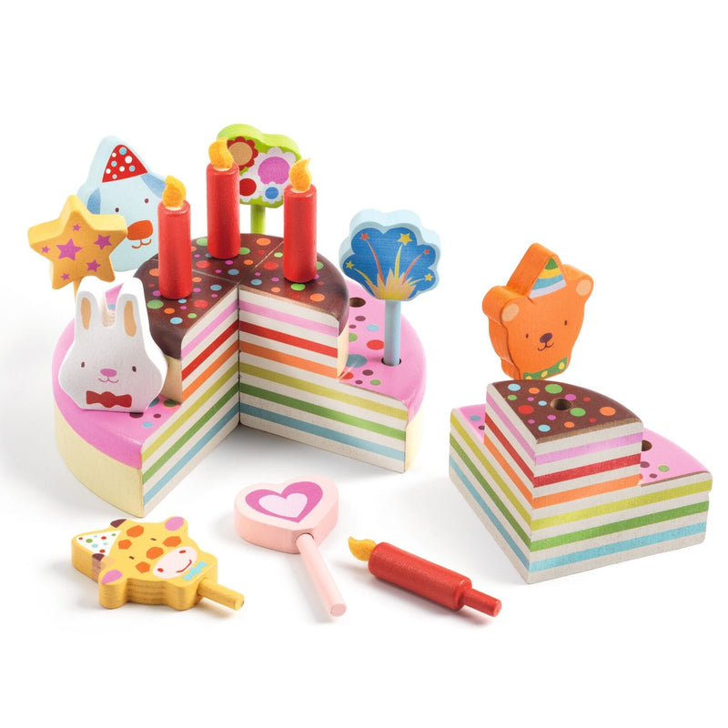 gateau en bois happy birthday - DJECO DJ05512 3070900055124