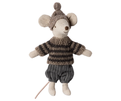 Grand frère souris avec skis gris- MAILEG 17-4211-00 5707304140771
