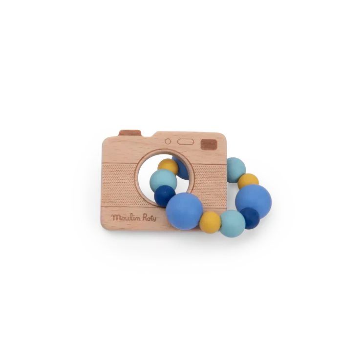 Hochet anneau de dentition appareil photo Puce et Pilou - Moulin Roty 684051 3575676840511