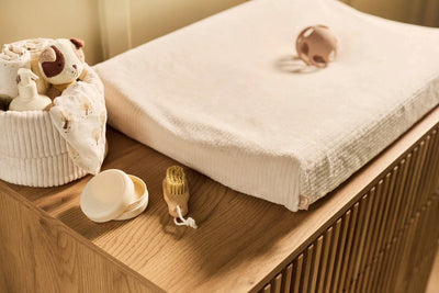 Housse matelas à Langer 50x70cm Cloudy rib oatmeal- Jollein 022-503-68119 8717329400870