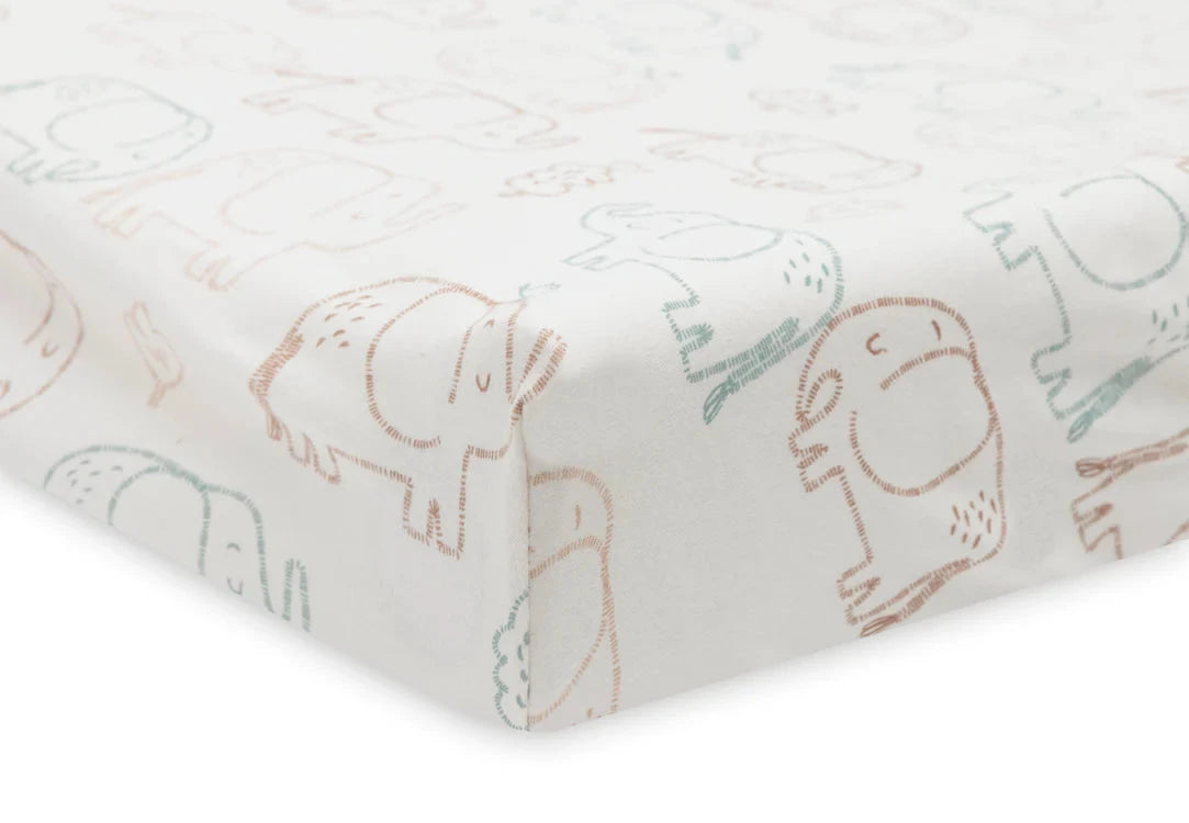 Housse matelas à langer Jersey 50x70cm Elephant Tales - Jollein 022-503-68110 8717329399488