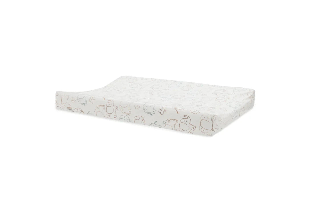 Housse matelas à langer Jersey 50x70cm Elephant Tales - Jollein 022-503-68110 8717329399488