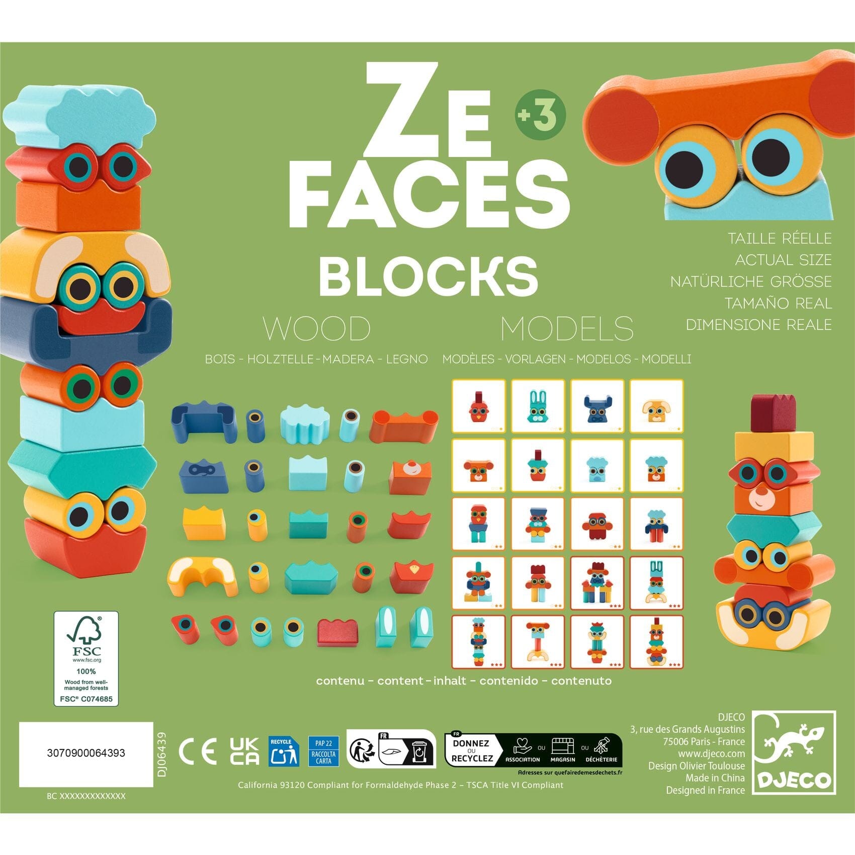 jeu construction Ze Faces - DJECO