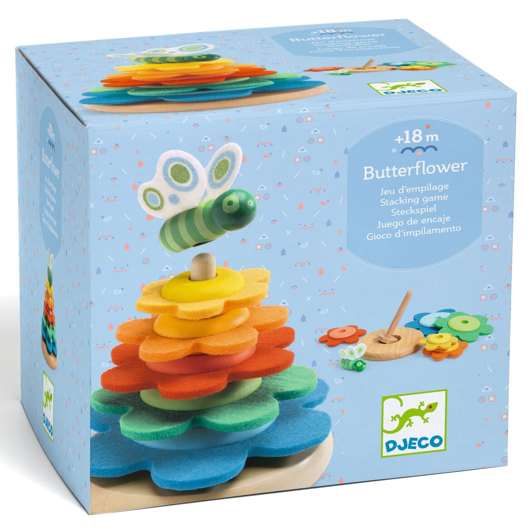 jeu empilage en bois butterflower - DJECO DJ06404 3070900064041