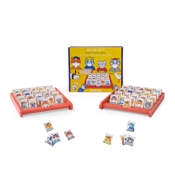 Jeu qui es tu? en bois les Loufoques- Moulin Roty 683363