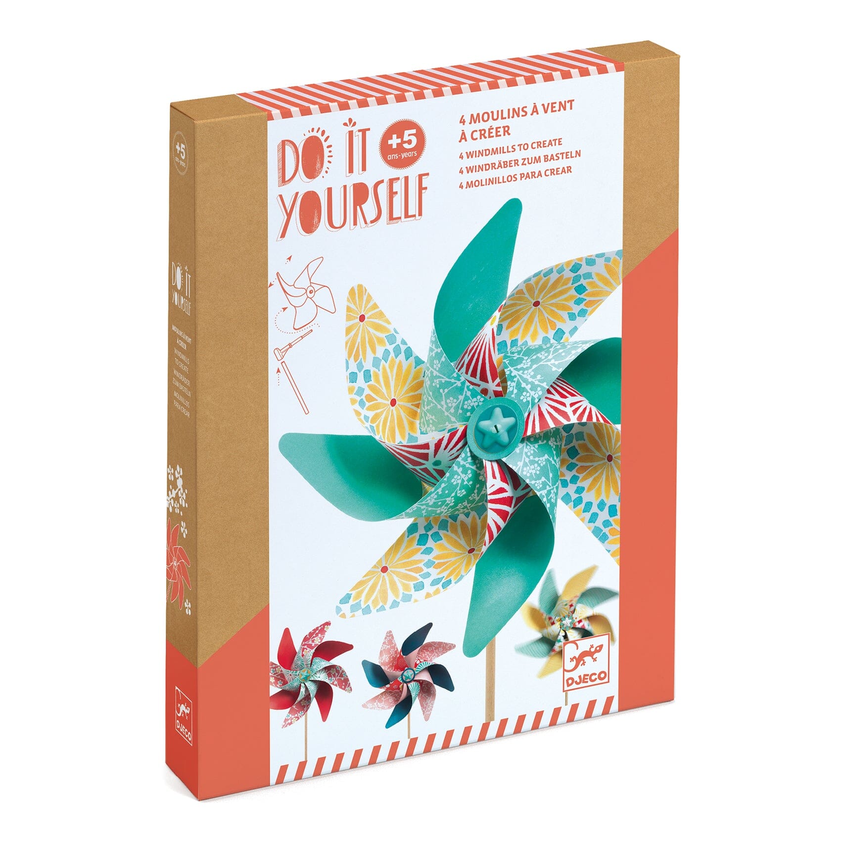 kit créatif 4 moulins a vent sweet - Djeco DJ07920 3070900079205