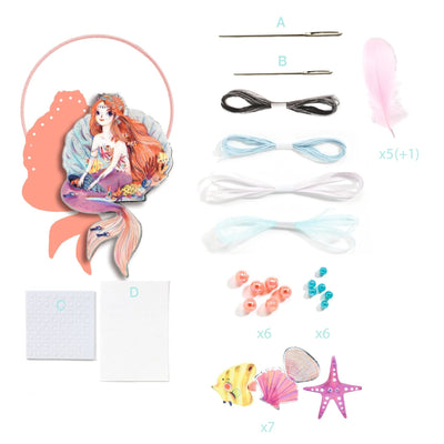 kit créatif complet pour réaliser un attrape-rêve douce sirène - Djeco