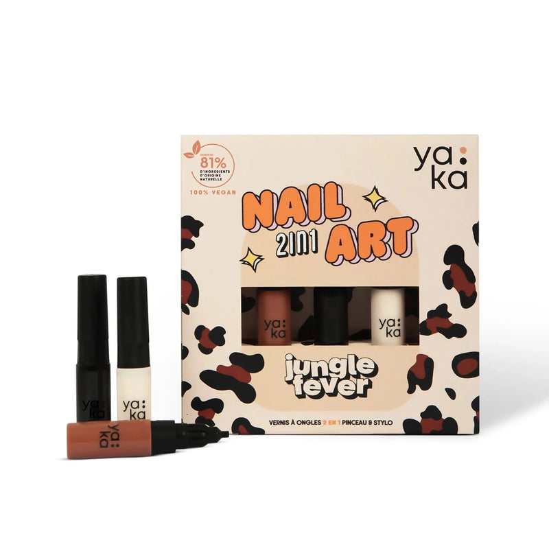 Kit vernis à ongles 2 en 1 jungle fever - YAKA KITJUNGLE01 3770036219055