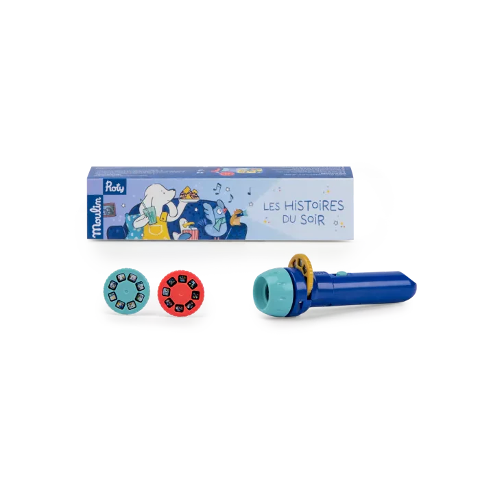 Lampe à histoires Puce et Pilou- Moulin Roty 684047 3575676840474