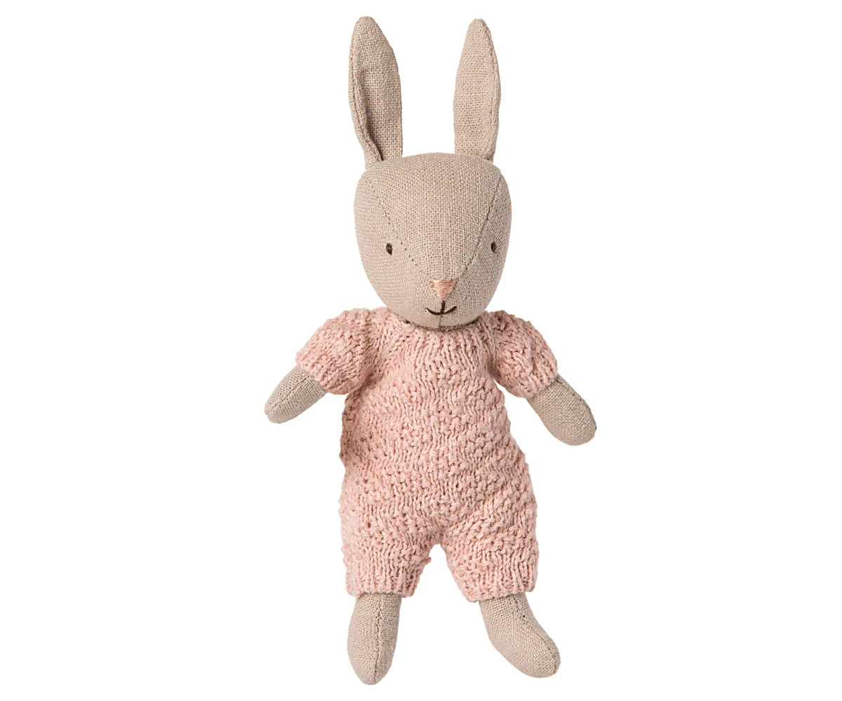 Lapin Micro Sable Combinaison tricot Rose - MAILEG 16-5024-00 5707304147725
