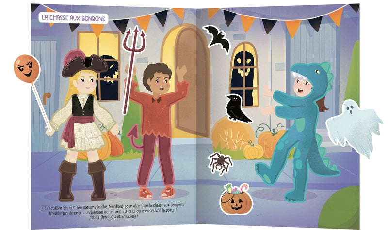 Livre avec 500 autocollants créatifs halloween- AUZOU 001057236 9791039562096