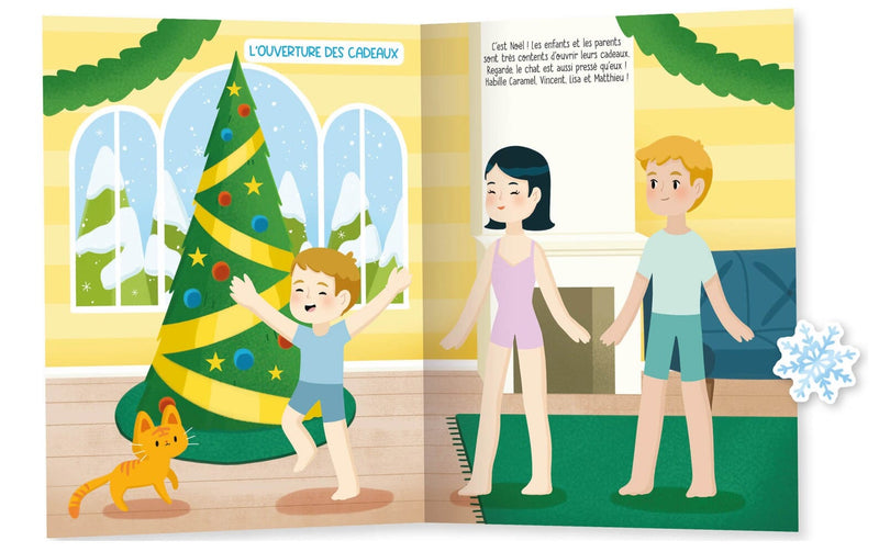 Livre avec 500 autocollants créatifs Noel enchanté- AUZOU 001059447 9791039567008