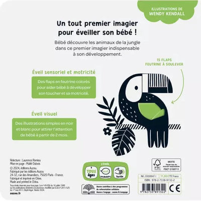 Livre mes premiers flaps les animaux de la jungle- AUZOU EV2000047-1 9782733891322