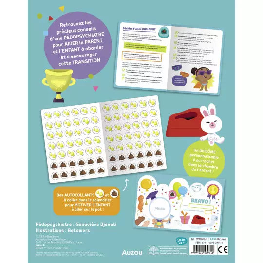 livre Mon anim'agier - premiers apprentissages je vais sur le pot - AUZOU 9782733891131 9782733891131