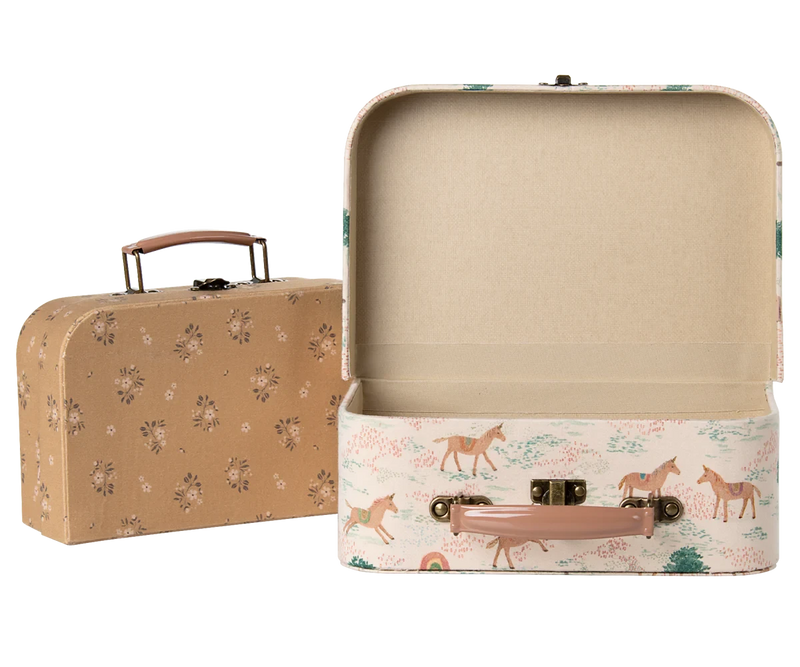 Lot de 2 valises fleurs/licornes- MAILEG 19-5532-00