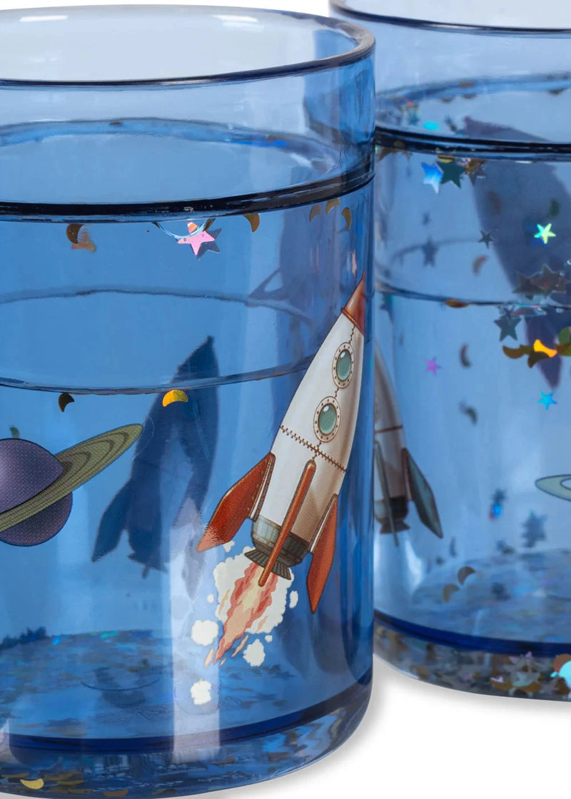 Lot de 2 verres à paillettes outer space - Konges Sløjd KS103638 S45073 5715681099018