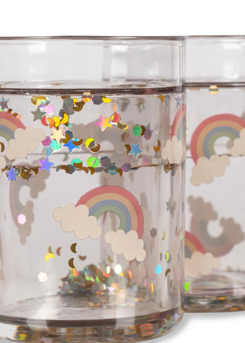 Lot de 2 verres à paillettes rainbow - Konges Sløjd KS103638 S45082 5715681099032