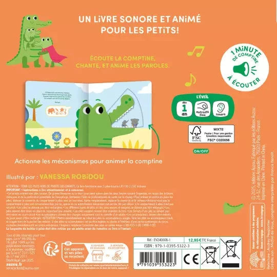 Ma comptine animée ah! les crocodiles- AUZOU 9791039553223 9791039553223