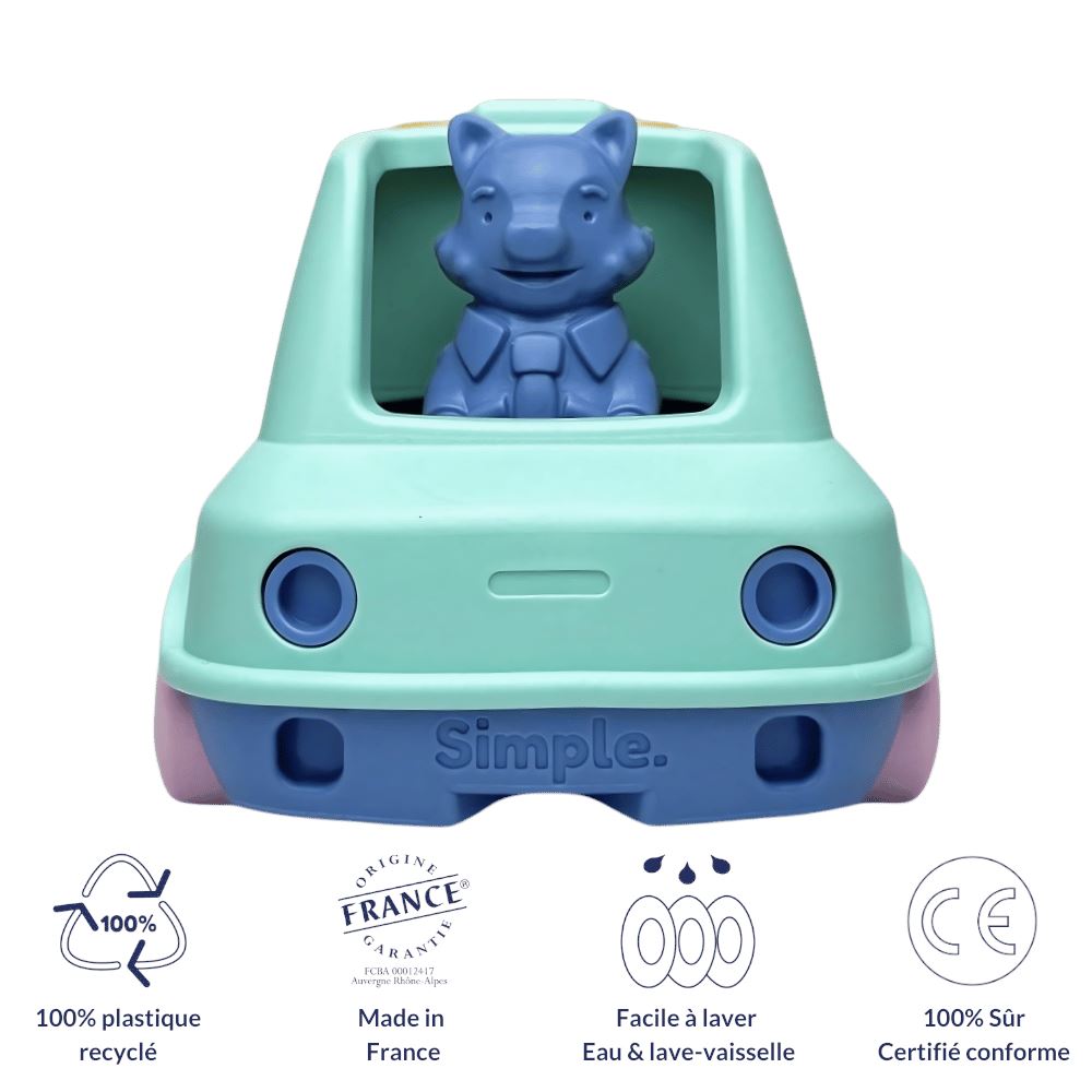 Mon premier Camion Pompier Turquoise - LE JOUET SIMPLE P141.13