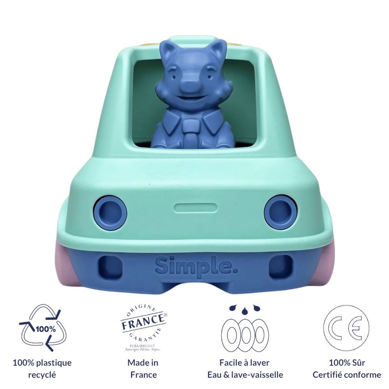 Mon premier Camion Pompier Turquoise - LE JOUET SIMPLE P141.13