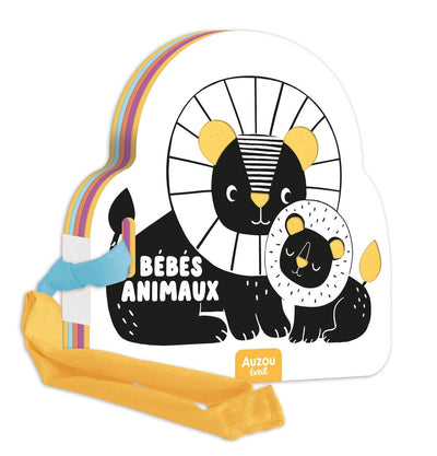 Mon premier livre de poussette en noir et blanc bébés animaux- AUZOU EV240025-1 9791039559676