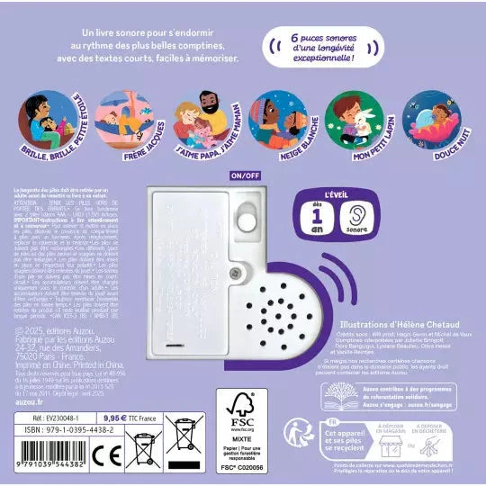 mon premier sonore mes comptines pour faire dodo - AUZOU 9791039554619
