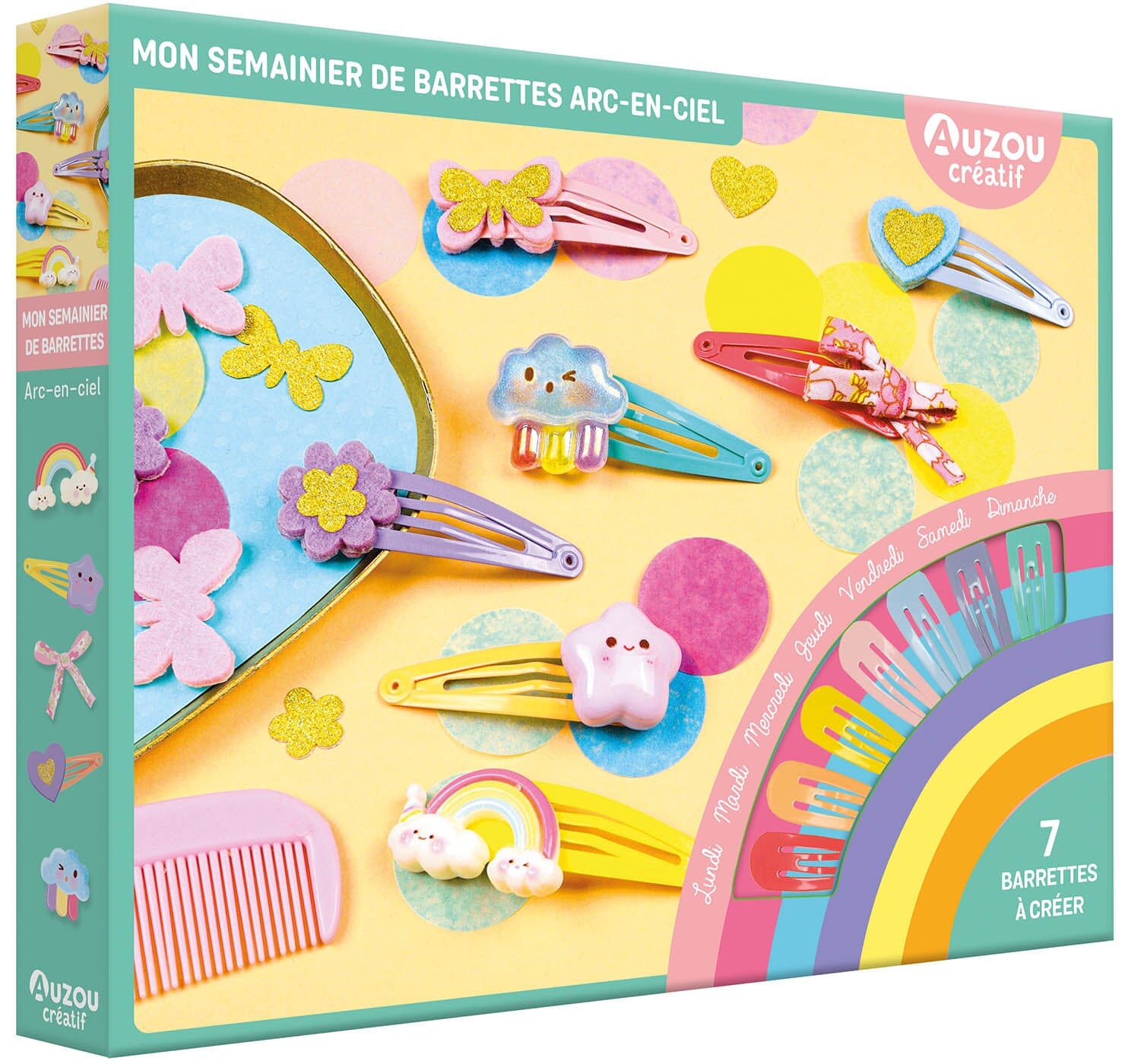 Mon semainier de barrettes arc en ciel- AUZOU 001059370 9791039564472