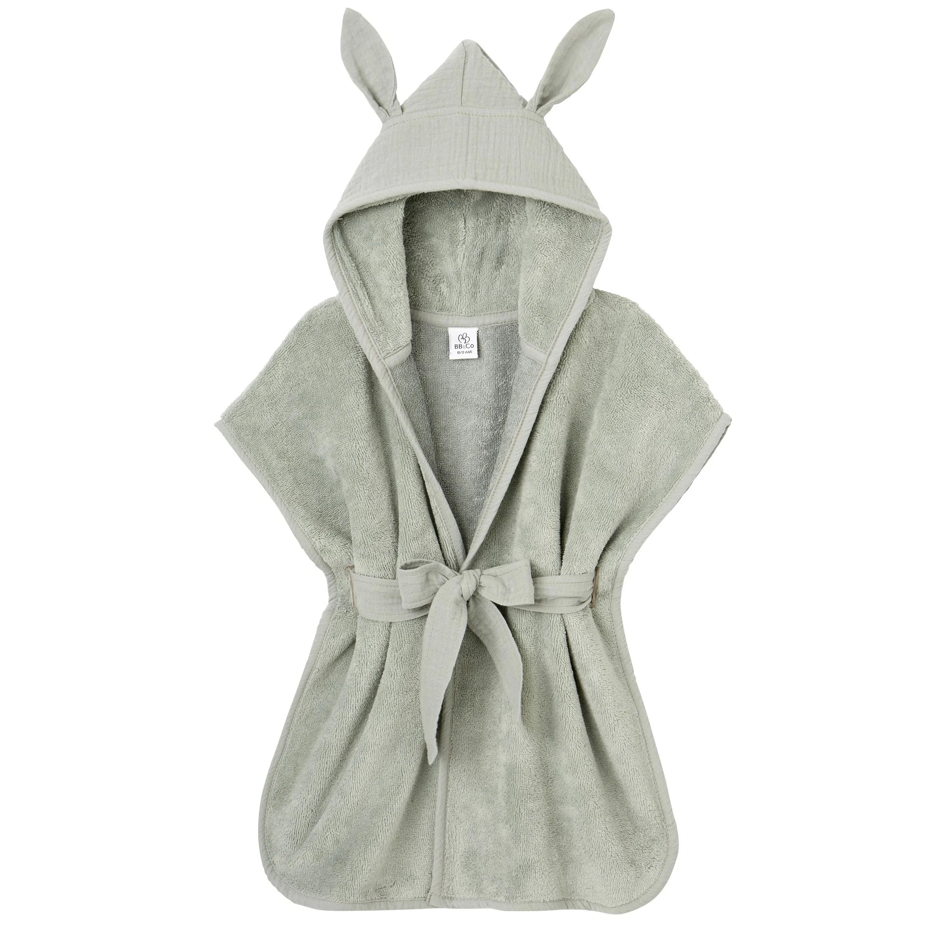Peignoir bambou et gaze 0-2 ans vert de gris - BB&CO PEIB09 3662159036995