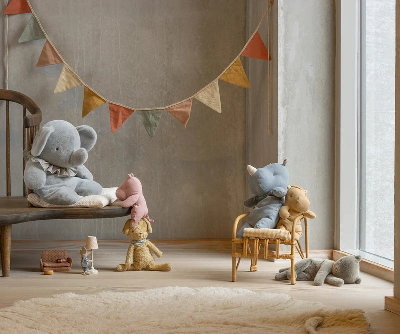 Peluche chaton endormi medium gris - MAILEG 16-5996-01 5707304149538