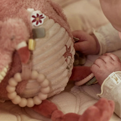 Peluche d'activités flamant rose - Newborn - LITTLE DUTCH