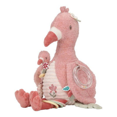 Peluche d'activités flamant rose - Newborn - LITTLE DUTCH