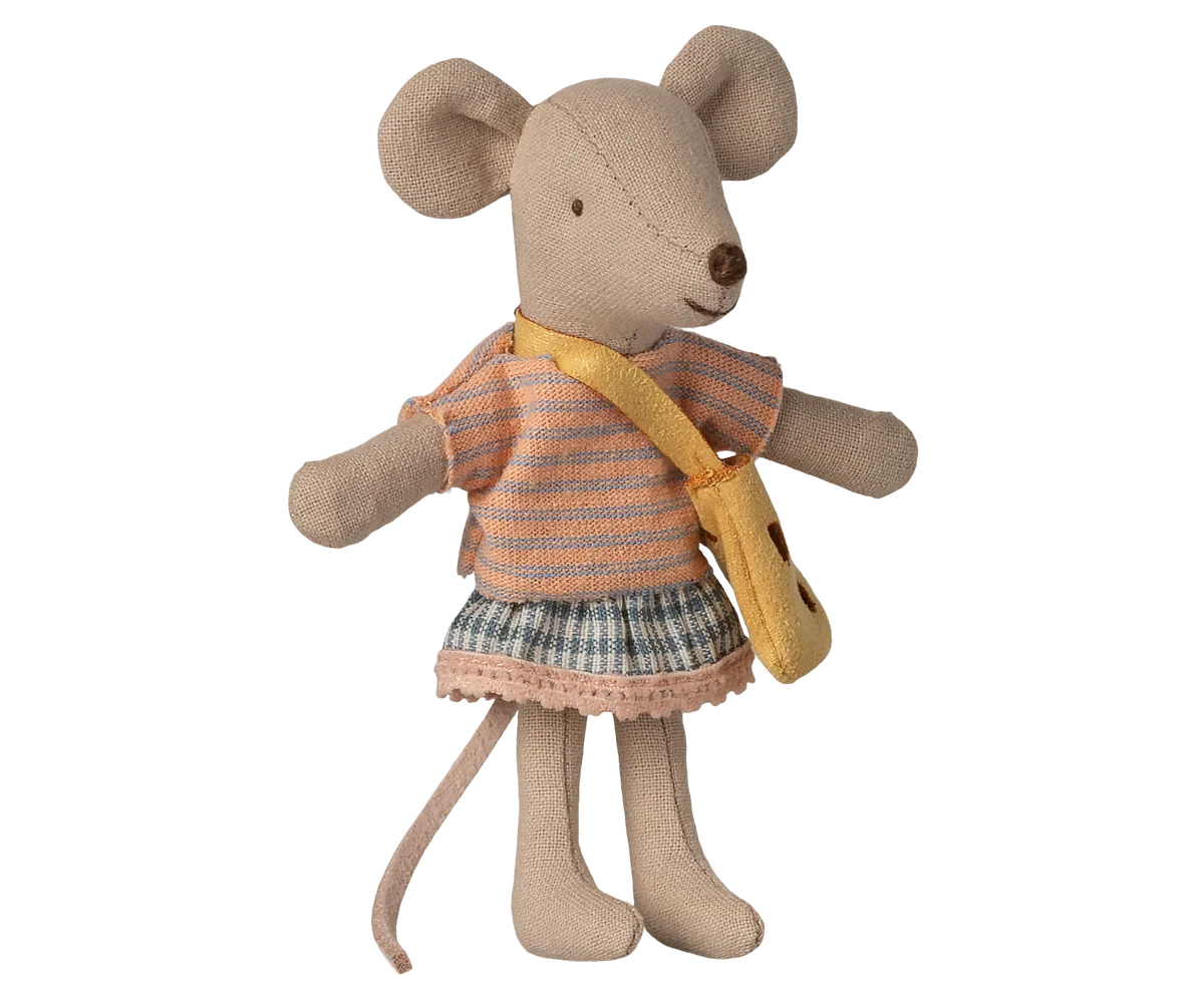 Petite sœur souris avec son sac- MAILEG