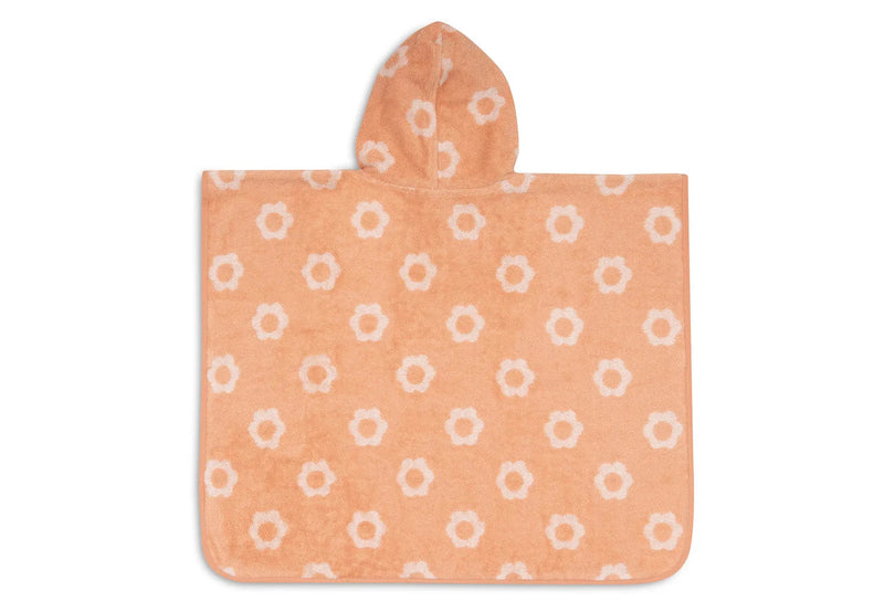 Poncho de bain éponge jacquard reversible flower - JOLLEIN