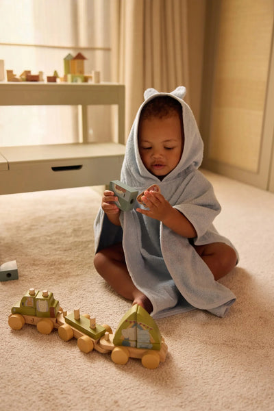 Poncho de bain éponge Miffy cloudy blue- JOLLEIN