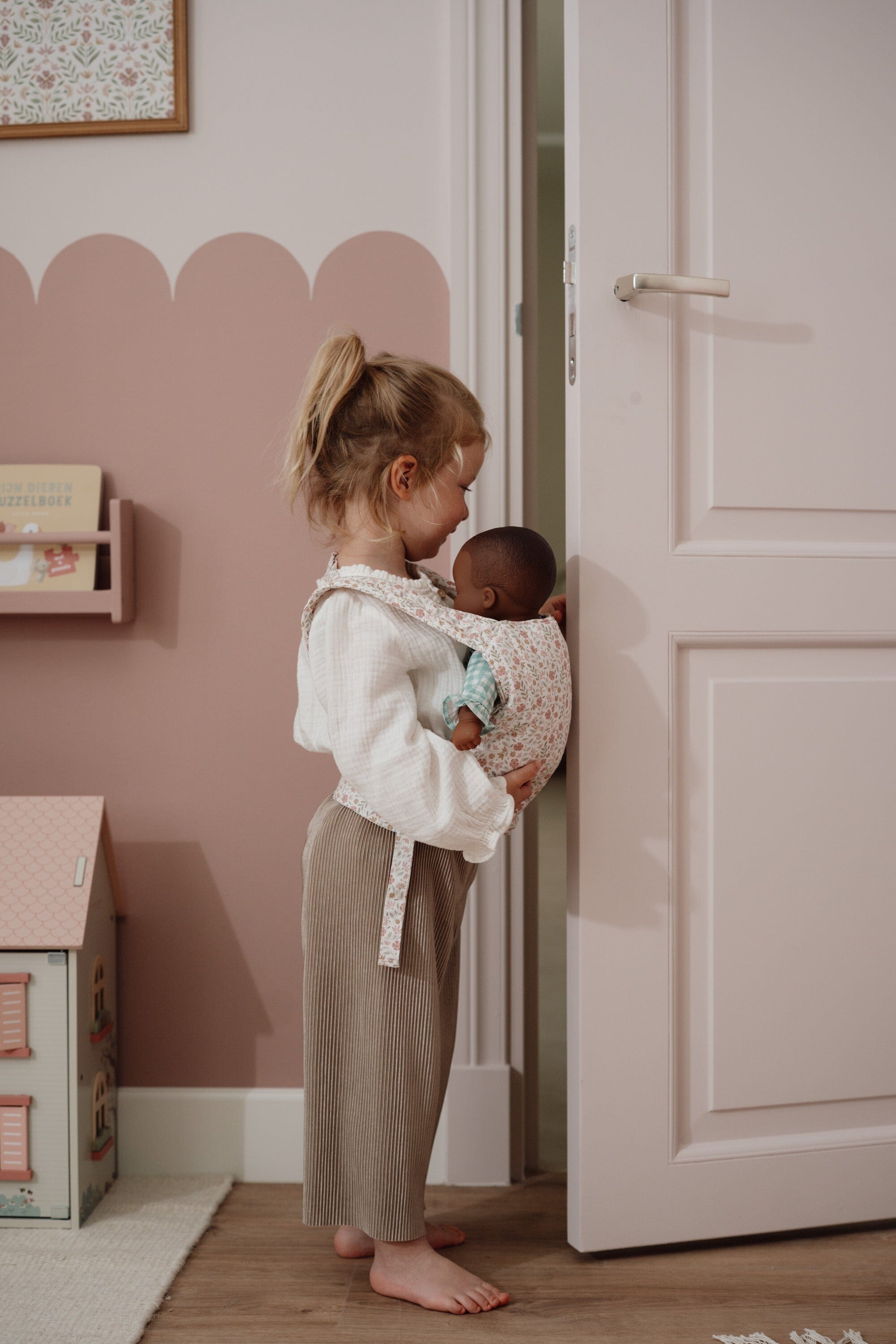 Porte-bébé fleuri pour poupée - LITTLE DUTCH
